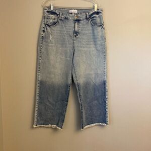 ⭐️Lane Bryant High Rise Wide Leg Cropped Jeans size 14